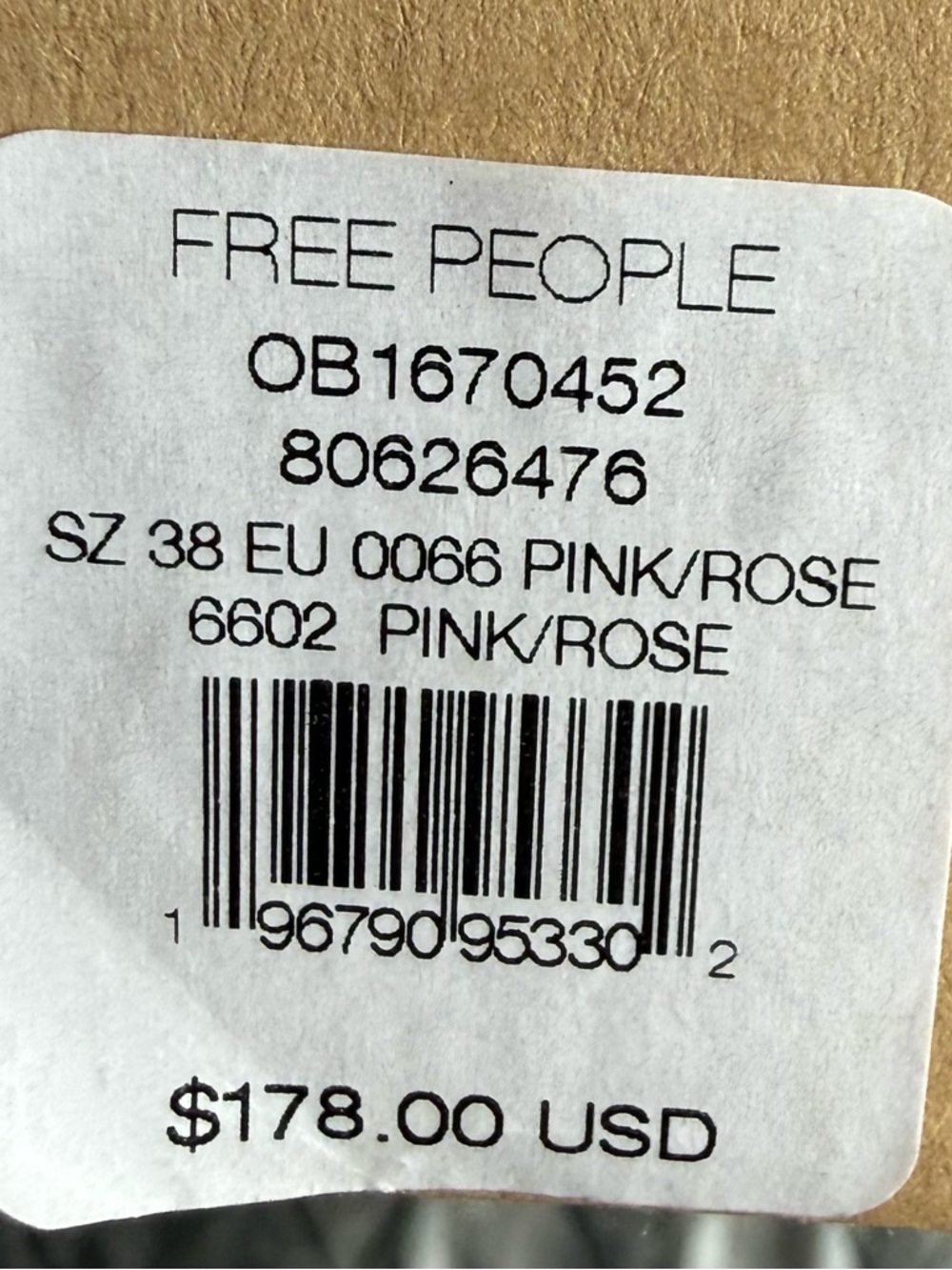 Free People Borderline Western Leather Boots Pink/Rose NIB 8.5 (38.5) ret $178 - Picture 9 of 10